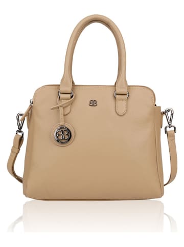 Bellicci Leren handtas "Carol" beige - (B)33 x (H)26,5 x (D)14 cm