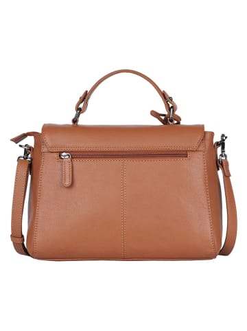 Bellicci Leder-Henkeltasche in Cognac  - (B)29 x (H)22 x (T)10 cm