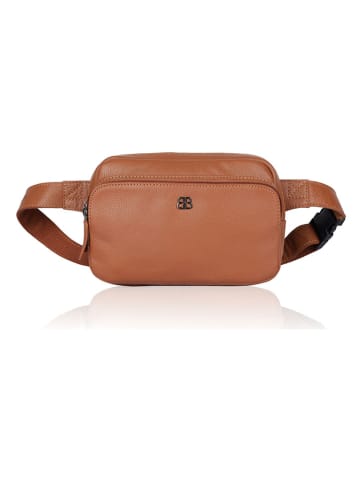 Bellicci Leder-Gürteltasche ""Casey" in Cognac - (B)22 x (H)13,5 x (T)6,5 cm
