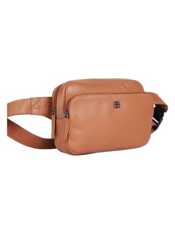 Bellicci Leder-Gürteltasche ""Casey" in Cognac - (B)22 x (H)13,5 x (T)6,5 cm