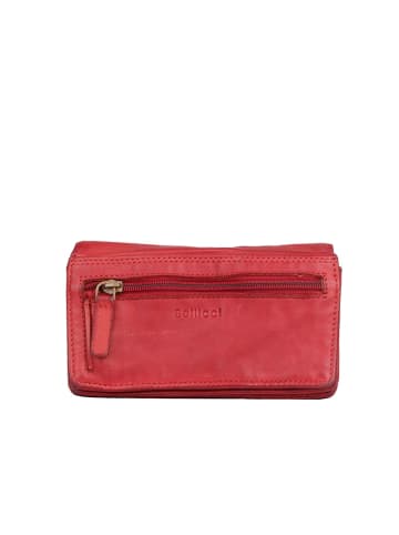 Bellicci Leder-Geldbörse "Cosette" in Rot - (B)17 x (H)10 x (T)3 cm