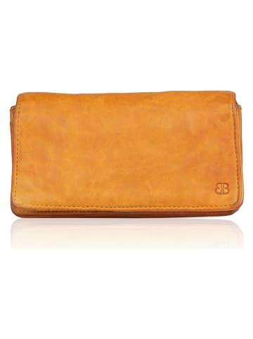 Bellicci Leren portemonnee "Cosette" geel - (B)17,5 x (H)10 x (D)3 cm