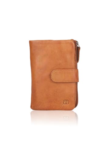 Bellicci Leder-Geldbörse "Connie" in Hellbraun - (B)9 x (H)17 x (T)3 cm