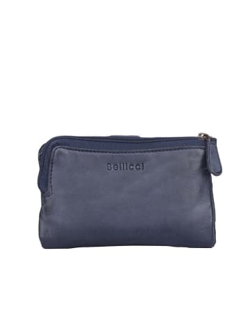 Bellicci Leder-Geldbörse "Connie" in Dunkelblau - (B)9 x (H)17 x (T)3 cm