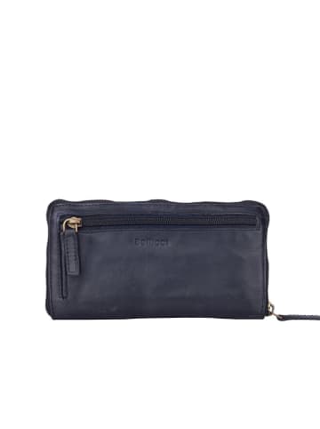 Bellicci Leren portemonnee "Chalice" donkerblauw - (B)19 x (H)10 x (D)3 cm