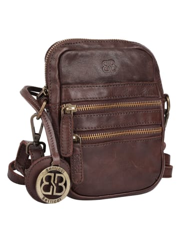 Bellicci Skórzana torebka "Charlotte" w kolorze brązowym - 13 x 19 x 3,5 cm