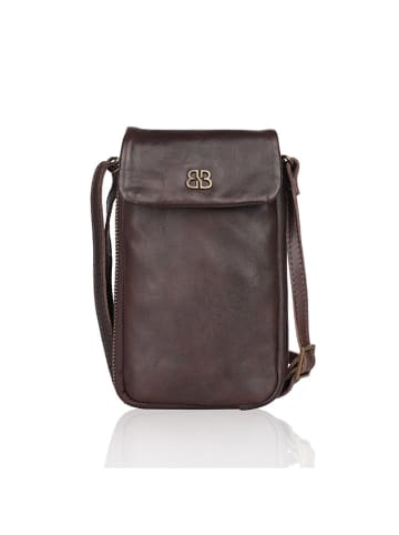 Bellicci Leder-Handytasche "Cherie" in Braun - (B)11 x (H)19 x (T)3 cm