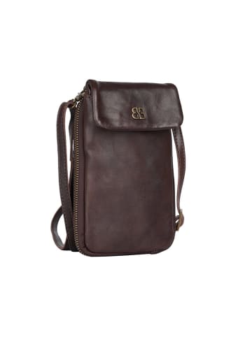 Bellicci Leder-Handytasche "Cherie" in Braun - (B)11 x (H)19 x (T)3 cm