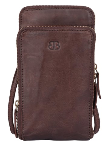 Bellicci Leder-Handytasche "Cybele" in Braun - (B)13 x (H)22 x (T)3 cm
