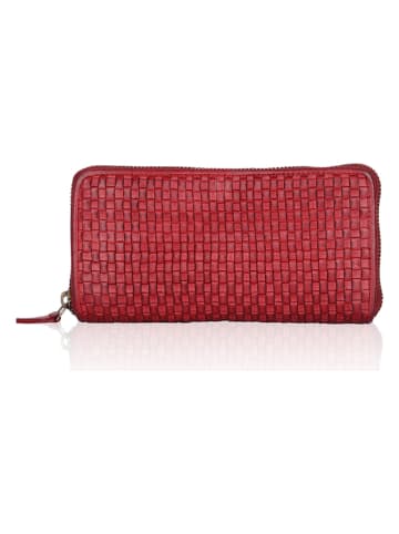 Bellicci Leder-Geldbörse "Eleanor" in Rot - (B)19,5 x (H)9,5 x (T)2,5 cm