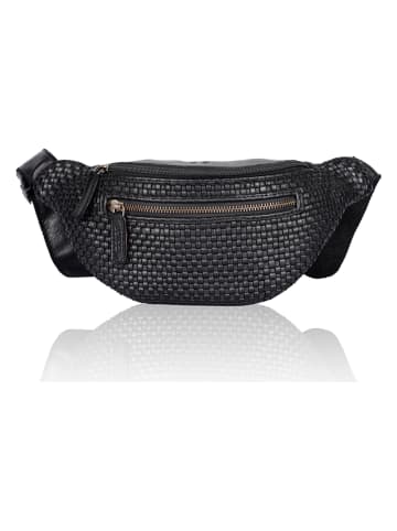 Bellicci Leren heuptas "Elliot" zwart - (B)30 x (H)14 x (D)8,5 cm