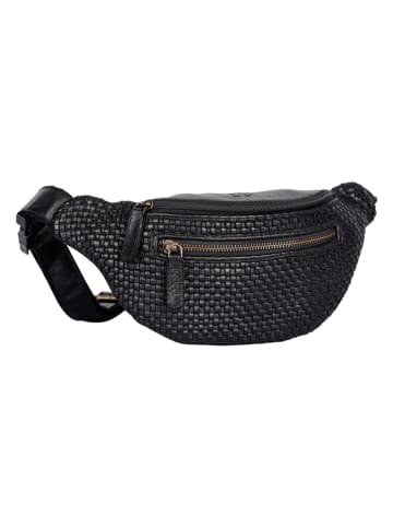Bellicci Leder-Gürteltasche "Elliot" in Schwarz - (B)30 x (H)14 x (T)8,5 cm