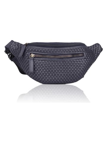 Bellicci Leder-Gürteltasche "Elliot" in Dunkelblau - (B)30 x (H)14 x (T)8,5 cm