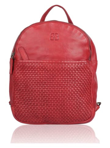 Bellicci Leder-Rucksack "Eve" in Rot - (B)22 x (H)29 x (T)9 cm