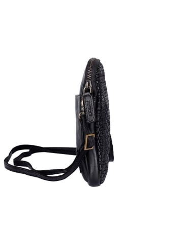 Bellicci Leren smartphonetas "Everly" zwart - (B)11 x (H)19 x (D)2 cm