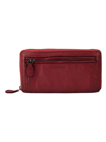 Bellicci Leren portemonnee "Greta" rood - (B)19,5 x (H)10 x (D)3 cm