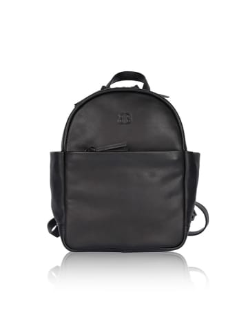 Bellicci Leder-Rucksack "Kassidy" in Schwarz - (B)23 x (H)29,5 x (T)8,5 cm