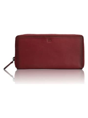 Bellicci Leder-Geldbörse "Kenzie" in Bordeaux - (B)20 x (H)10,5 x (T)2,5 cm