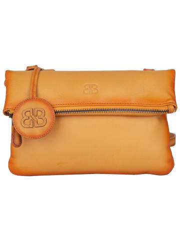 Bellicci Leder-Umhängetasche "Kline" in Orange - (B)24 x (H)15 x (T)4 cm