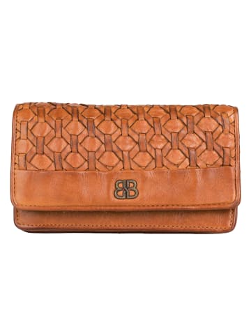 Bellicci Leder-Geldbörse "Perla" in Cognac - (B)17,5 x (H)10 x (T)3 cm