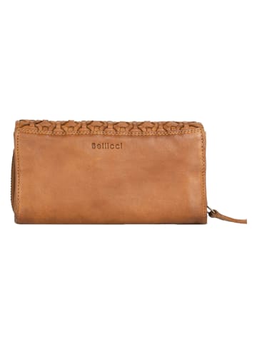 Bellicci Leren portemonnee "Pedra" cognackleurig - (B)19 x (H)10 x (D)4 cm