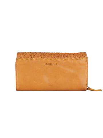 Bellicci Leder-Geldbörse "Pedra" in Hellbraun - (B)19 x (H)19 x (T)4 cm