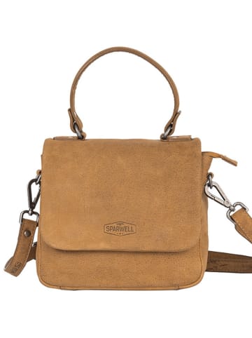 SPARWELL Leren schoudertas "Allen" lichtbruin - (B)24 x (H)18 x (D)9 cm