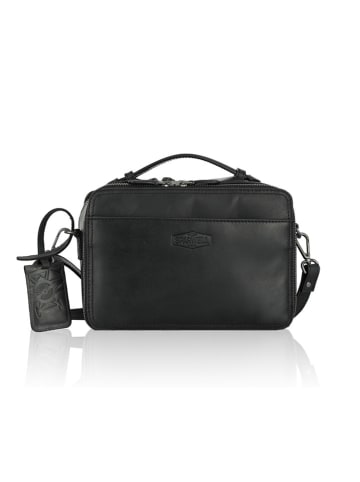 SPARWELL Leder-Umhängetasche "Kempt katalina" in Schwarz - (B)24 x (H)16 x (T)8 cm