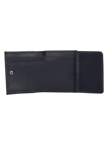 SPARWELL Leder-Geldbörse "Nakia" in Schwarz - (B)10,5 x (H)9 x (T)2,5 cm