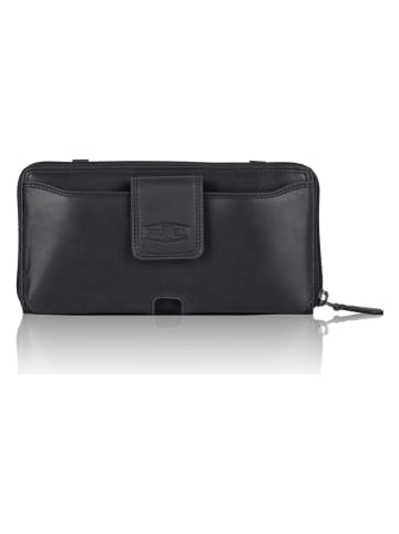 SPARWELL Leder-Handytasche "Kadence" in Schwarz - (B)19,5 x (H)9,5 x (T)3,5 cm