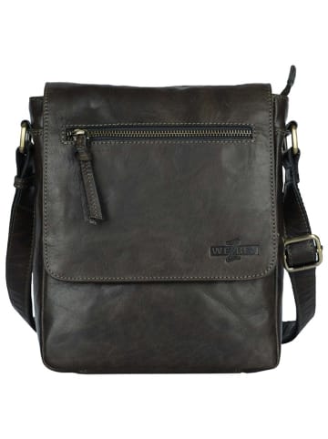 WEZBEY Leren schoudertas "Adrian 3326" donkergroen - (B)20 x (H)25 x (D)5 cm