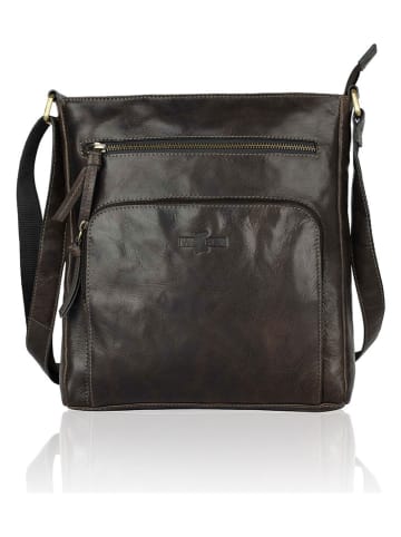 WEZBEY Leren schoudertas "Adrian 4004" olijfgroen - (B)25 x (H)28 x (D)5 cm