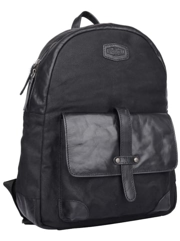 SPARWELL Skórzany plecak "Stable Sawyer" w kolorze czarnym - 31 x 41 x 15 cm
