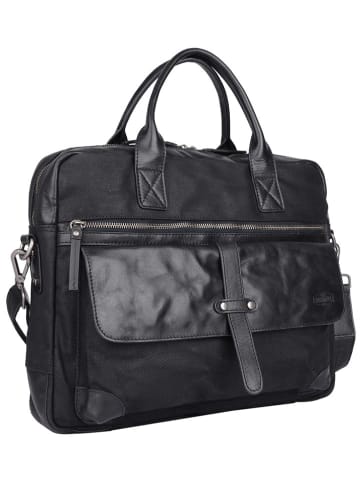 SPARWELL Leder-Businesstasche "Sure Smith" in Schwarz - (B)39 x (H)31 x (T)12 cm