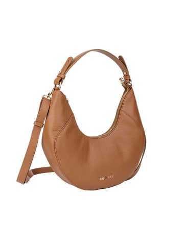 Bellicci Leder-Schultertasche "Cardonna" in Hellbraun - (B)24 x (H)15 x (T)7 cm