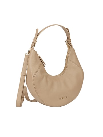 Bellicci Leren schoudertas "Cardonna" beige - (B)24 x (H)15 x (D)7 cm