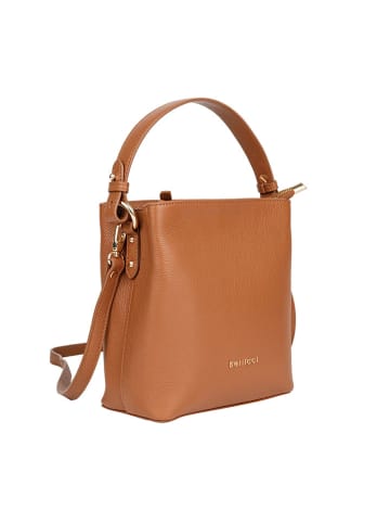 Bellicci Leren schoudertas "Calico" lichtbruin - (B)26 x (H)33 x (D)14 cm