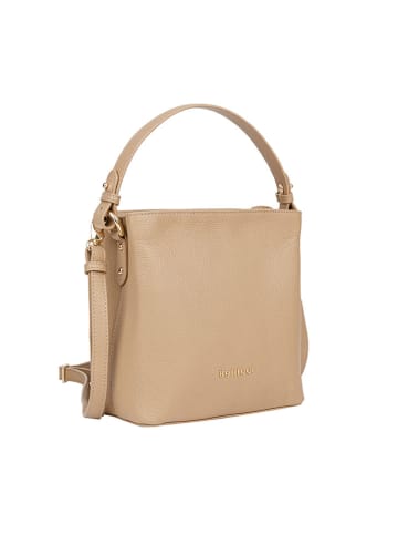 Bellicci Leder-Schultertasche "Calico" in Beige - (B)26 x (H)33 x (T)14 cm