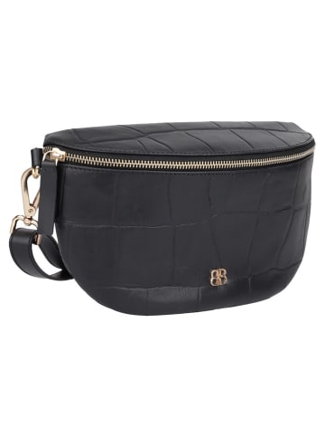Bellicci Leder-Gürteltasche "Valencia" in Schwarz - (B)25 x (H)16 x (T)7 cm