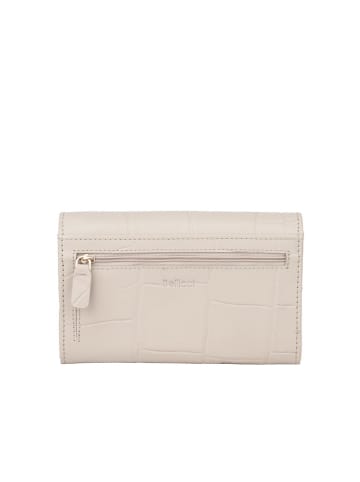 Bellicci Leder-Geldbörse "Velora" in Creme - (B)17 x (H)10 x (T)3 cm