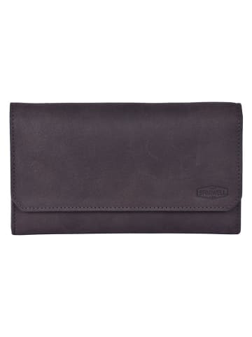 SPARWELL Leder-Geldbörse "Lucy" in Braun - (B)19 x (H)11 x (T)2,5 cm