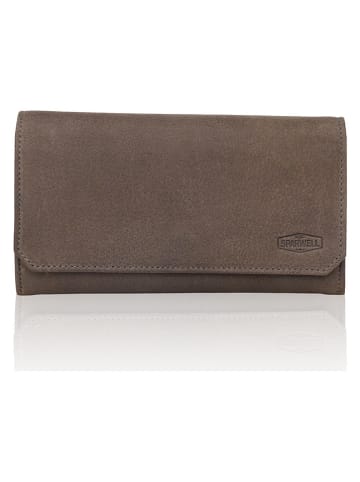 SPARWELL Leren portemonnee bruin - (B)19 x (H)11 x (D)2,5 cm