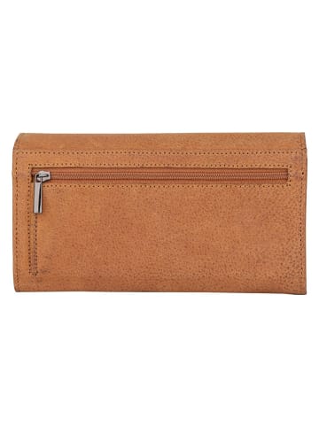SPARWELL Leder-Geldbörse in Camel - (B)19 x (H)11 x (T)2,5 cm