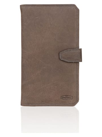 SPARWELL Leder-Geldbörse in Braun - (B)11 x (H)19 x (T)2,5 cm