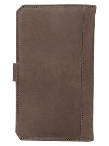 SPARWELL Leder-Geldbörse in Braun - (B)11 x (H)19 x (T)2,5 cm