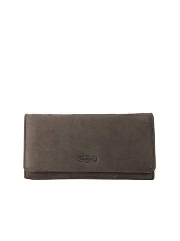 SPARWELL Leder-Geldbörse "Luisa" in Grau - (B)19 x (H)9,5 x (T)2,5 cm