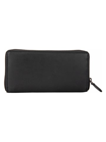 SPARWELL Leder-Geldbörse in Schwarz - (B)20 x (H)10,5 x (T)2,5 cm