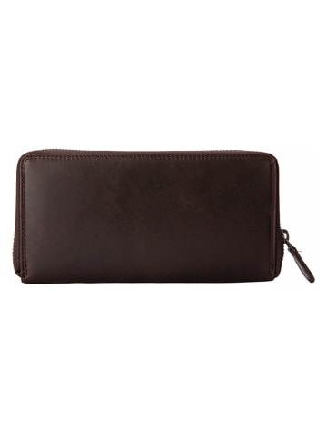 SPARWELL Leder-Geldbörse in Braun - (B)20 x (H)10,5 x (T)2,5 cm