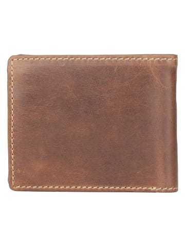 SPARWELL Leren portemonnee "Tanner" lichtbruin - (B)11 x (H)9,5 x (D)2,5 cm