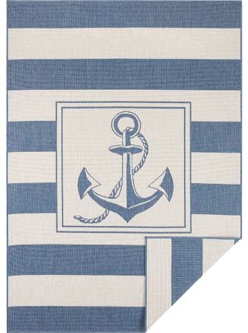 NORTHRUGS Indoor-/outdoortapijt "Gandara" blauw/crème